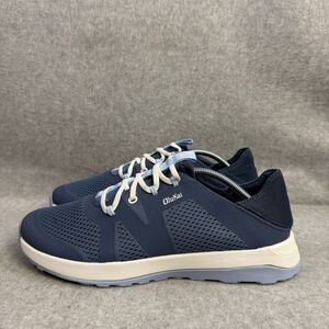 Olukai Shoes Womens Size 10 Hula Blue & White Slip On Comfy Boat Shoes Sneakers‎